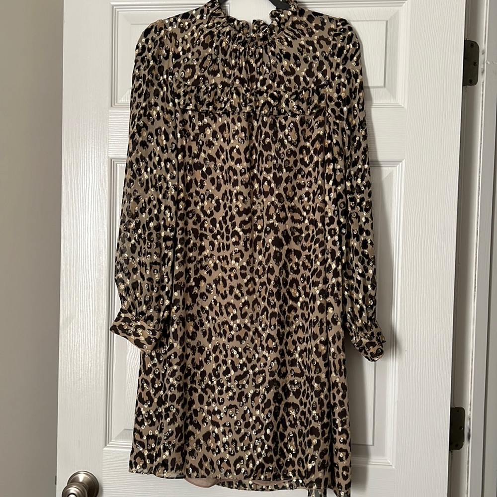 Kate Spade leopard dress with tie - size 12